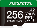 ADATA Speed Plus microSDXC UHS-I U3 A2 V30 Card with Adapter 256GB - Office Connect 2018
