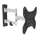 BRATECK 23''-42'' Full motion TV wall bracket. Tilt and swivel. Supports VESA 75x75,100x100,200x100,200x200. Max Load 30Kgs. Max arm extension - 410mm. Colour: Black. Curved Display Compatible. - Office Connect 2018