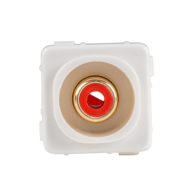 AMDEX Red RCA to Solder Connector. Gold Plated