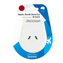 JACKSON Slim Outbound Travel Adaptor for use in USA, Japan and South America. 2-Pin NZ/AUS Plugs.