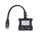 DYNAMIX RJ45 Dual Adapter (1x UTP, 1x Ph.) with short cable - Office Connect 2018