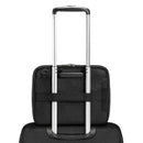 EVERKI Business Laptop Briefcase up to 14.1" with Premium Leather Handles and Accents, Memory Foam Protection, Trolley Handle Pass Through, 2-Way Shoulder Strap. Lifetime Warranty. Black Colour - Office Connect 2018