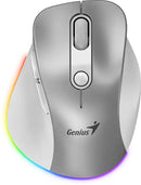 Genius Ergo 9000S Pro Silent Ergo Mouse - Silver - Office Connect 2018