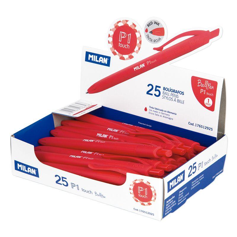 Milan P1 Touch Colours Ballpoint Pen Red - Office Connect 2018