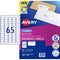 Avery Quick Peel Address Labels L7651 White 38.1x21.2mm 65up 40 Sheets - Office Connect 2018