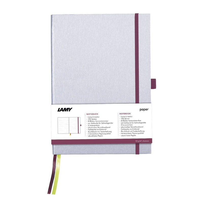 Lamy Notebook Fountain Pen Gift Set A6 Hard Cover Black/Purple - Office Connect 2018