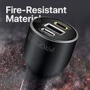 PROMATE 120W PD In-Car Phone, Tablet, Notebook/Macbook Charger. Dual USB-C Ports, 1x USB-A Port, QC 3.0, Charge 2x Devices Simultaneously, Sleek & Compact, Universal Compatibility. Black. - Office Connect 2018