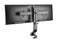 BRATECK 17-27'' Dual monitor desk mount. Sit/Stand workstation Compatible. Max load 7Kgs. Supports VESA 75x75 & 100x100. Rotate, tilt and swivel. Colour: Black.