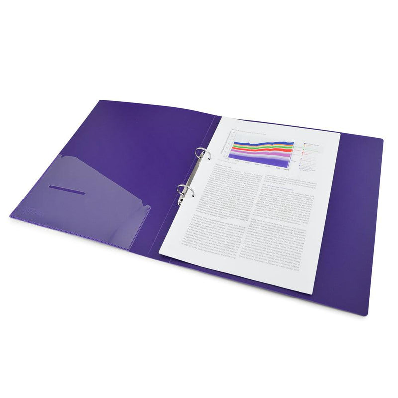 Rapesco Germ-Savvy Antibacterial A4 PP Ring Binder 2/25 Purple - Office Connect 2018