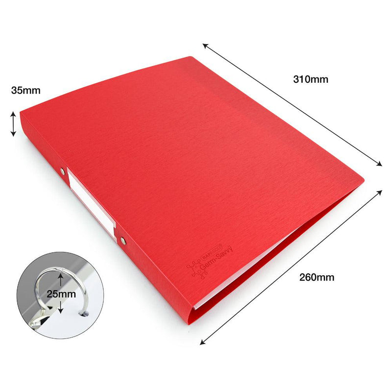 Rapesco Germ-Savvy Antibacterial A4 PP Ring Binder 2/25 Red - Office Connect 2018