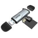 UNITEK 2-in-1 SD 3.0 Card Reader. Dual USB-A & USB-C Connectors. Supports 5Gbps Fast Trasfer Speed, Plug & Play, Alluminium Alloy Body, Space Grey. - Office Connect 2018