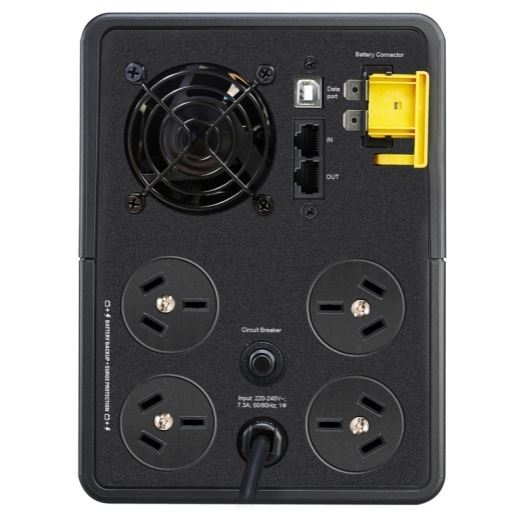 APC Back-UPS BX Series1600VA (900W) Line Interactive with AVR, 230V Input/Output. 4x ANZ Sockets. IEC C14 Plug. 1.2m Power Cord. With Battery Backup & Surge Protector. - Office Connect 2018