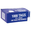 Globe Hardware Tags Strung 21H 21x13mm Box 1000 - Office Connect 2018