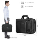 EVERKI Versa Premium Briefcase 17.3'' Checkpoint friendly design, Corner-guard protection system, Double-sided organizational panel, Trolley handle pass through strap