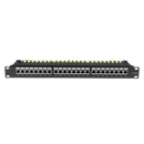 DYNAMIX 19" Cat6 24-Port RJ45 1U Sheilded Patch Panel. Easy Field Label System & Port Identification. 110x Termination. Colour Coded for T568A & T568B. Supports Both Cat5e & Cat6. - Office Connect 2018