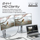 PROMATE 2-in-1 HDMI Splitter with 1m Cable & Dual HDMI Outputs. Supports up to 4K@60Hz UHD Res. Easy Plug & Play. Silver/Black Colour. - Office Connect 2018