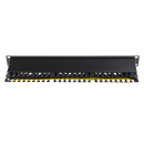 DYNAMIX 19" Cat6 24-Port RJ45 1U Sheilded Patch Panel. Easy Field Label System & Port Identification. 110x Termination. Colour Coded for T568A & T568B. Supports Both Cat5e & Cat6. - Office Connect 2018