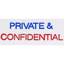 Dixon Stamp 045 Private Confidential Blue Red Pre Inked - Office Connect 2018