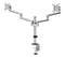 BRATECK 17"-32" Dual  Arm Premium Articulating Monitor Mount. Arm Extension 447mm, Built-in Cable Management, Detachable VESA Plate. Desk Clamp & Grommet Mounting Inc. Matte Grey Colour. - Office Connect 2018
