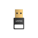 UNITEK USB-A Bluetooth 5.3 Adaptor Supports Multi-Device Communication up to 30m, Micro Compact Size - 7x16x30mm (WxDxH), Plug & Play, Connect with up to 7x Devices, Mac OS, Windows 8/XP, Linux, TV & More - Office Connect 2018