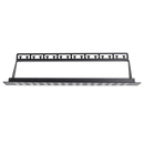 DYNAMIX 16 Port Unloaded Patch Panel, Shuttered Keystone Inserts, 1RU - Office Connect 2018