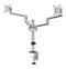 BRATECK 17"-32" Dual  Arm Premium Articulating Monitor Mount. Arm Extension 447mm, Built-in Cable Management, Detachable VESA Plate. Desk Clamp & Grommet Mounting Inc. Matte Grey Colour. - Office Connect 2018