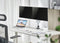 BRATECK 17"-32" Dual  Arm Premium Articulating Monitor Mount. Arm Extension 447mm, Built-in Cable Management, Detachable VESA Plate. Desk Clamp & Grommet Mounting Inc. Matte Grey Colour. - Office Connect 2018