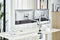BRATECK 17"-32" Dual  Arm Premium Articulating Monitor Mount. Arm Extension 447mm, Built-in Cable Management, Detachable VESA Plate. Desk Clamp & Grommet Mounting Inc. Matte Grey Colour. - Office Connect 2018