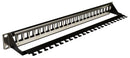 DYNAMIX Horizontal 19'' 1RU Unloaded 24 Port UTP Patch Panel, Keystone Inserts, with Rear Cable Management bar. Grounding Wire Not Included. RoHS, Numbered 1-24. - Office Connect 2018