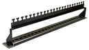 DYNAMIX Horizontal 19'' 1RU Unloaded 24 Port UTP Patch Panel, Keystone Inserts, with Rear Cable Management bar. Grounding Wire Not Included. RoHS, Numbered 1-24. - Office Connect 2018