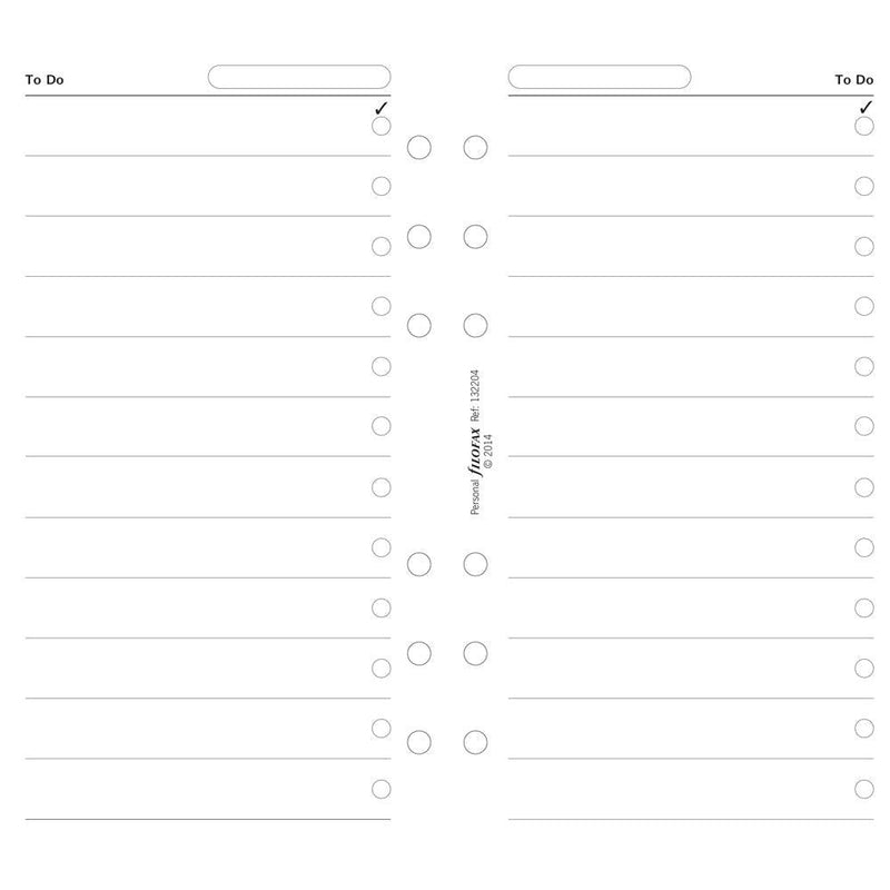 Filofax Personal To Do Pad Refill - Office Connect 2018