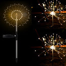 New Ground Plug Solar Fireworks Light LED Light String Copper Wire Outdoor Garden Decoration Star Lights Christmas Lights - Office Connect 2018