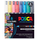 Uni Posca Marker 0.7mm 8 Piece Asstd PC-1MR - Office Connect 2018