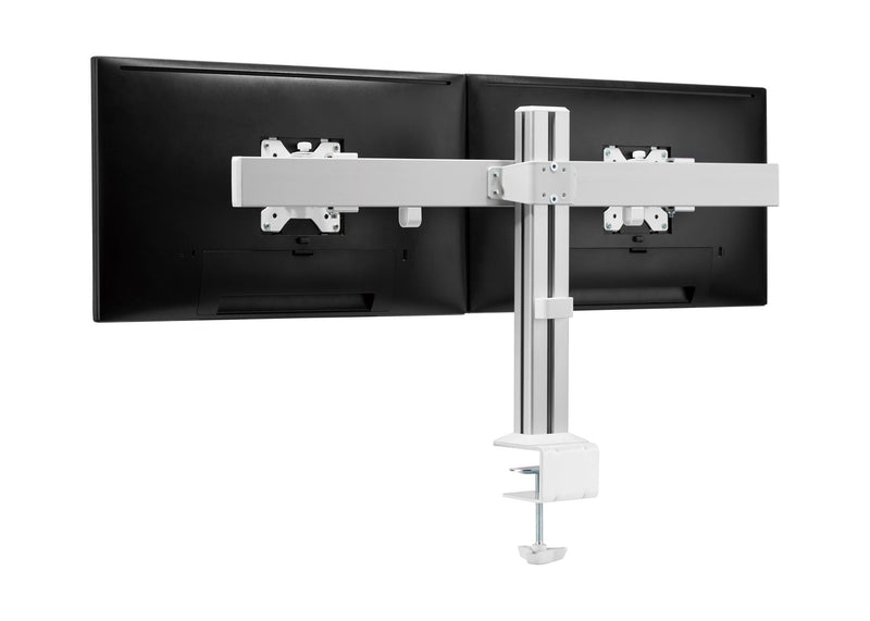 BRATECK 17"-32" Dual Monitor Heavy Duty Desk Mount Arm. Max Load 8kgs per Monitor. Rotate, Tilt and Swivel. Desk Clamp and Grommet Included. VESA 100x100,75x75 STOCK CLEARANCE SALE Up to 40% OFF