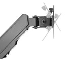 BRATECK 17''-32'' Dual Screen Wall Mounted Gas Spring Monitor Arms. Max load: 9kgs (per arm). VESA 75x75 & 100x100. Extend, tilt and swivel. Detachable VESA Plate. Max Arm Extn - 422mm. Matte Black Color - Office Connect 2018