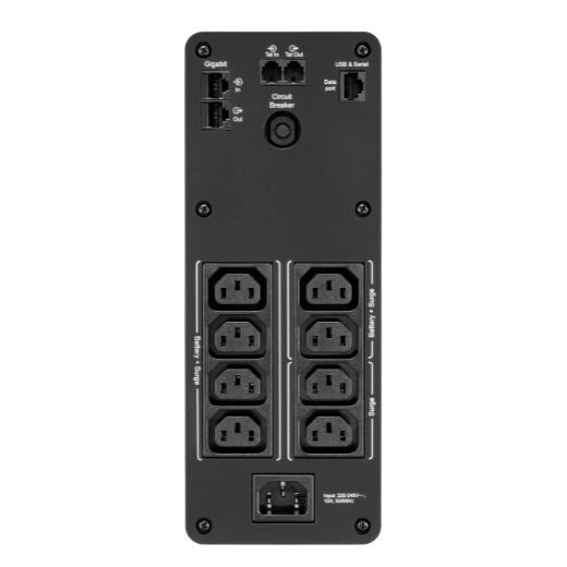 APC Back-UPS PRO Line-Interactive 1600VA (960W) with AVR, 230V Input/Output. 8x IEC C14 Outlets. With Battery Backup & Surge Protect. USB Port charging ports, Sinewave Power & LCD Display. - Office Connect 2018