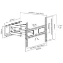 BRATECK 37''-70'' Full motion bracket Extend, tilt and swivel. VESA support up to: 600x400. Max arm extension - 510mm. Curved display compatible. Max load: 50Kgs. - Office Connect 2018