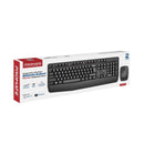 PROMATE Ergonomic Wireless Multimedia Keyboard & Mouse Combo. Ergonomic Ambidextrous Mouse, 1200dpi, Angled Kickstand, Wireless 10m Range, Smart Nano Reciever, Built-in Palm Rest. Black - Office Connect 2018
