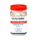 DYNAMIX Cat6 RJ45 Plug 100pc Jar, 8P8C 2 Piece Modular Plug (Rounded Stranded). 50 micron