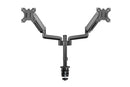 BRATECK 17"-32" Pole-Mounted Gas Spring Dual Monitor Desk Mount Bracket with Detachable VESA Plate. Max Load 9Kgs Per Arm, Supports VESA 75x75 & 100x100, Extend, Tilt, & Swivel, Clamp or Grommet Instal. - Office Connect 2018