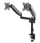 BRATECK 17"-32" Pole-Mounted Gas Spring Dual Monitor Desk Mount Bracket with Detachable VESA Plate. Max Load 9Kgs Per Arm, Supports VESA 75x75 & 100x100, Extend, Tilt, & Swivel, Clamp or Grommet Instal. - Office Connect 2018