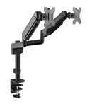 BRATECK 17"-32" Pole-Mounted Gas Spring Dual Monitor Desk Mount Bracket with Detachable VESA Plate. Max Load 9Kgs Per Arm, Supports VESA 75x75 & 100x100, Extend, Tilt, & Swivel, Clamp or Grommet Instal. - Office Connect 2018