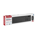 PROMATE Super Slim Wireless Keyboard & Mouse Combo. Ergonomic Ambidextrous Mouse, 1600dpi, Angled Kickstand, Wireless 10m Range, Smart Nano Reciever Included, Quiet Keys. Black - Office Connect 2018