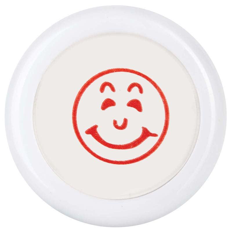 Dixon Stamp 073 Smiley Face Red Small Round Pre Inked - Office Connect 2018