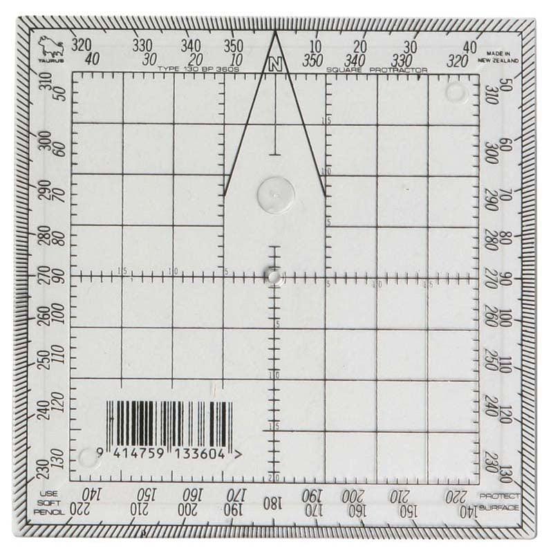 Taurus Protractor 13cm Square - Office Connect 2018