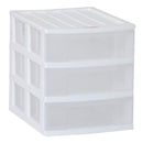 Taurus Desk Organiser 3 Drawer A4 White - Office Connect 2018