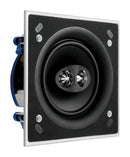 KEF Ultra Thin Bezel 6.5'' Dual Stereo Square In-Ceiling Speaker. Asymmetrical tweeter island for wide off-axis response. 19mm aluminium dome tweet & tangerine waveguide. 160mm Bass driver - Office Connect 2018