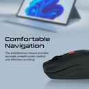 PROMATE Full Size Wireless Keyboard and Mouse. Spill proof Ergonomic Design. Built-in Media Controls. Range up to 10m. Up to 1600 Dpi. Long Life Battery - Office Connect 2018