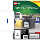 Avery Ultra Resistant ID Label L7917 White Laser 208x295mm 1up 10 Sheets - Office Connect 2018