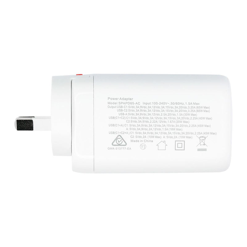 DYNAMIX 65W Dual Port USB-C/A PD Wall Charger/Power Adapter. Allows you to Charge 2x Devices at the Same Time. Whether you''re at Home, in the Office or On the Go! Compact & Lightweight. White - Office Connect 2018